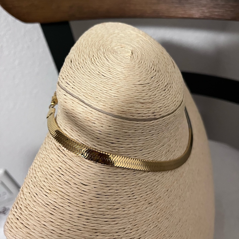 Adornia NWT AUTHENTIC 14K Gold-Plated & White Rhodium Herringbone Necklace. - Picture 10 of 15